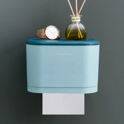 ⁠LuminaBox | Organizador de Baño Impermeable de Pared con Cajón y Portarrollos⁠